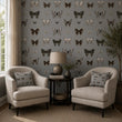 Load image into Gallery viewer, Butterfly Wallpaper – Vintage Entomology Wallcovering, Moody Botanical Decor, Nature Inspired Accent Wall, Victorian Inspired
