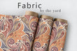 Load image into Gallery viewer, Retro Paisley Fabric by the Yard, 70s Boho Floral Fabric, Vintage Inspired Upholstery, Peach Pink Mauve Fabric for Curtains &amp; Home Decor
