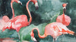 Load image into Gallery viewer, Pink Flamingo Watercolor Painting Samsung Frame TV Digital Art
