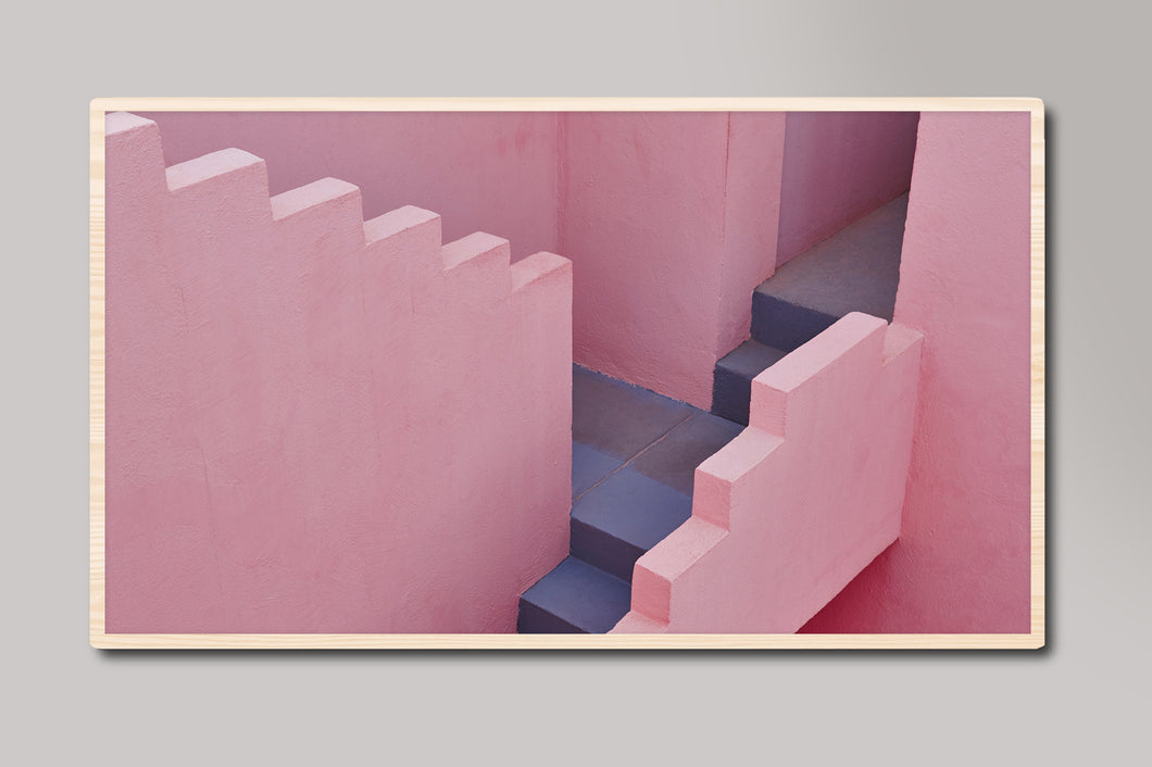 Pink and Grey Architecture Samsung Frame TV Digital Art