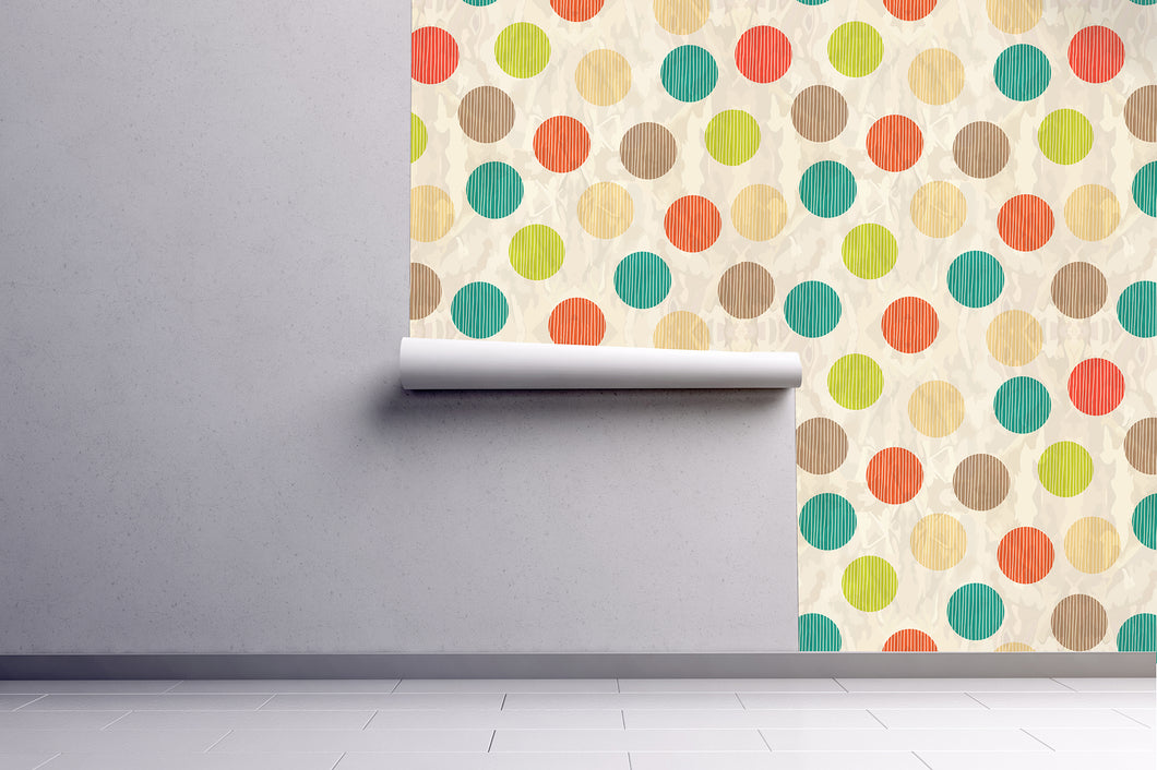 Colorful Polka-dot Wallpaper
