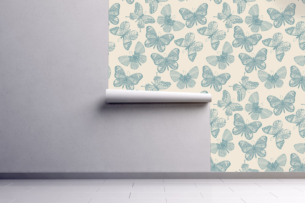 Pinner's Passage Butterfly Peel and Stick Wallpaper
