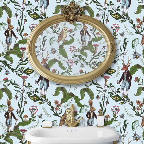Chinoiseries antique fairytale peel and stick wallpaper