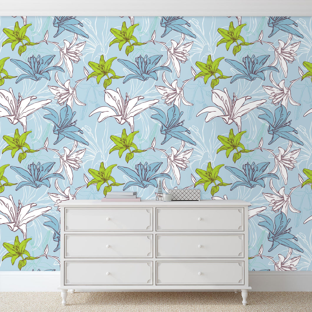 Lily Ln. Floral Wallpaper