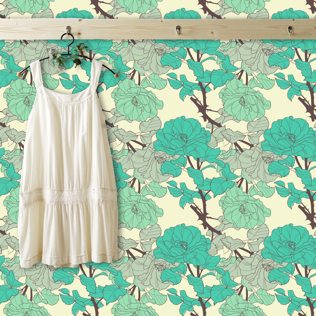 Camila Road Blue Floral Peel and Stick Wallpaper