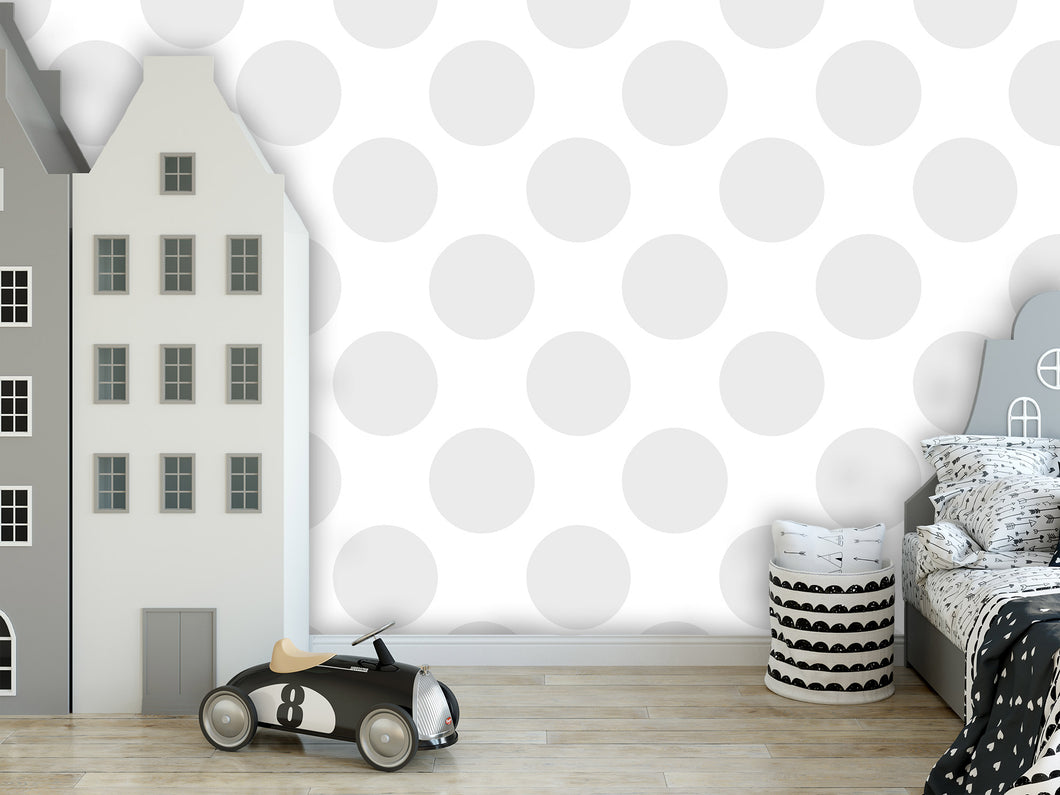 Koch Gray Polka-Dot Wallpaper