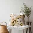 Load image into Gallery viewer, White Floral Throw Pillow for Couch Sofa or Bed, Victorian Cushion, Flower Interior, Farmhouse Style, Cottage Decor, Cushion &amp; Insert
