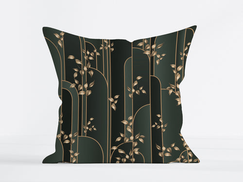 Art Deco Throw Pillow for Couch Sofa or Bed, Moody Cushion, Antique Interior, Art Nouveau Style, Botanical Decor, Cushion & Insert