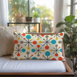 Load image into Gallery viewer, Retro Throw Pillow for Couch Sofa or Bed, Mid Century Modern Cushion, Vintage Interiors, Starburst Style, Geometric Decor, Cushion &amp; Insert
